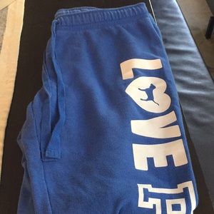 PINK blue sweatpants